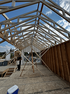 Framing on a sunny Calgary day