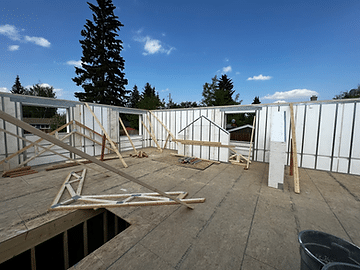 Polycore wall panels used in a renovation