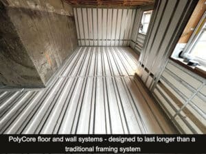 Polycore wall and floor system